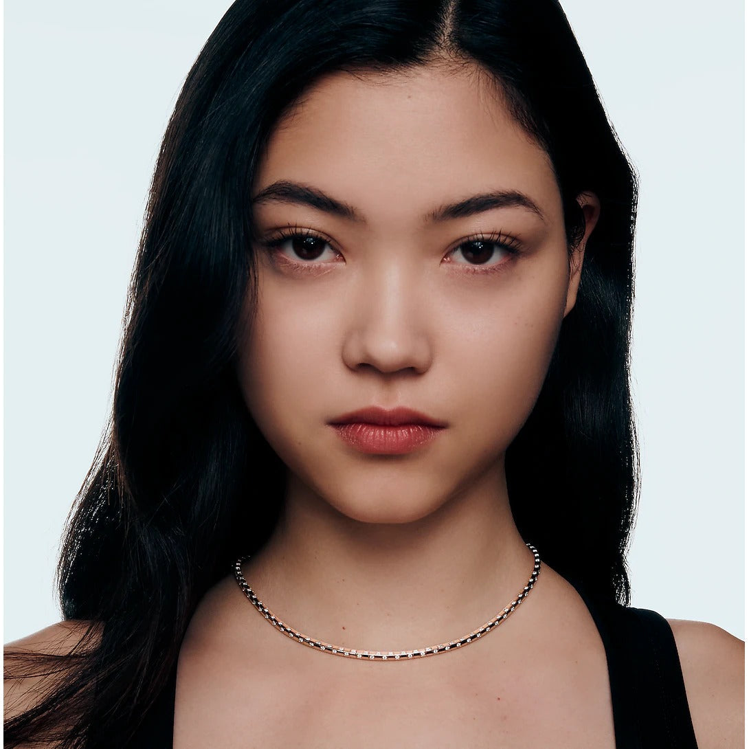 Le Damier de Louis Vuitton Small Necklace, Rose Gold and Diamonds