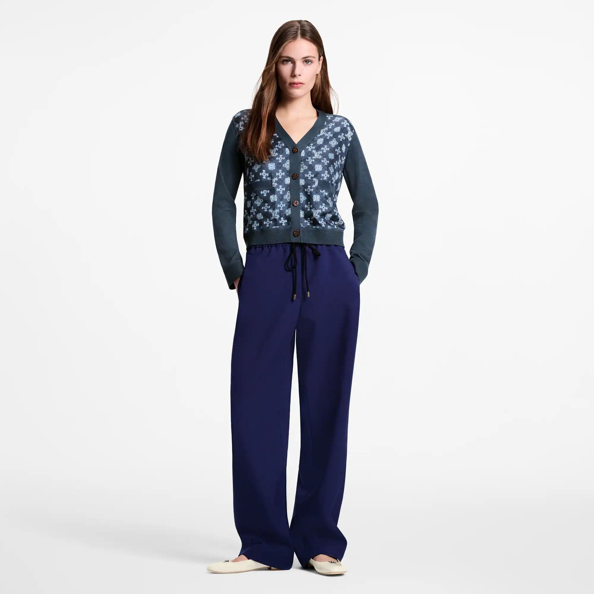 Nouveau Monogram Front Cardigan