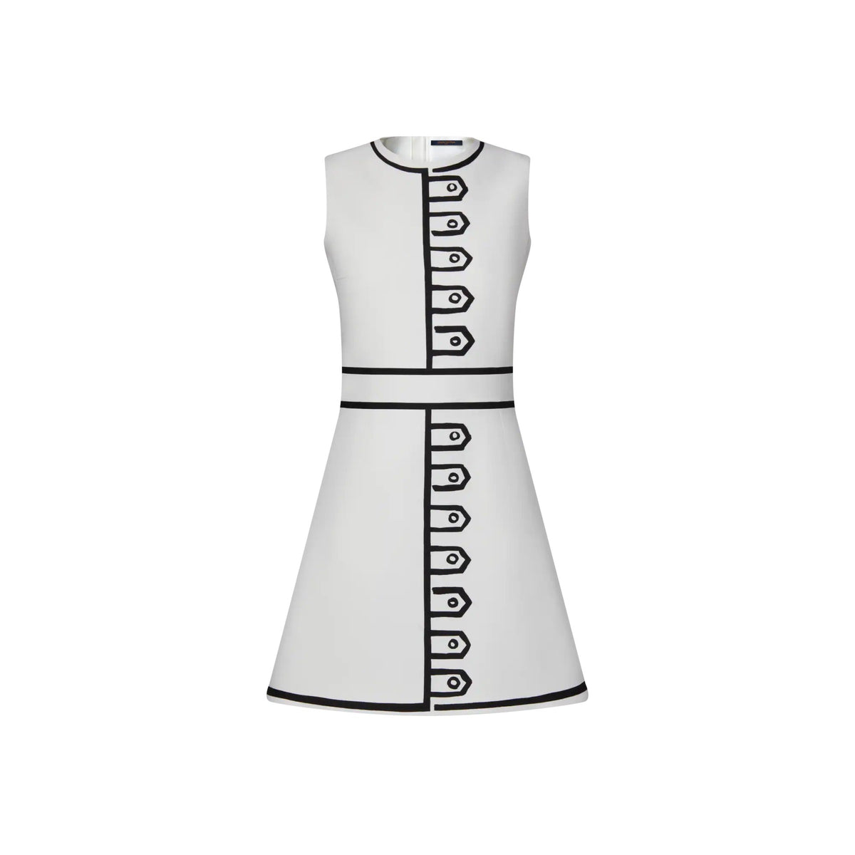 Outline Print Mikado Dress