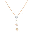 Idylle Blossom Y Pendant, 3 Gold and Diamonds