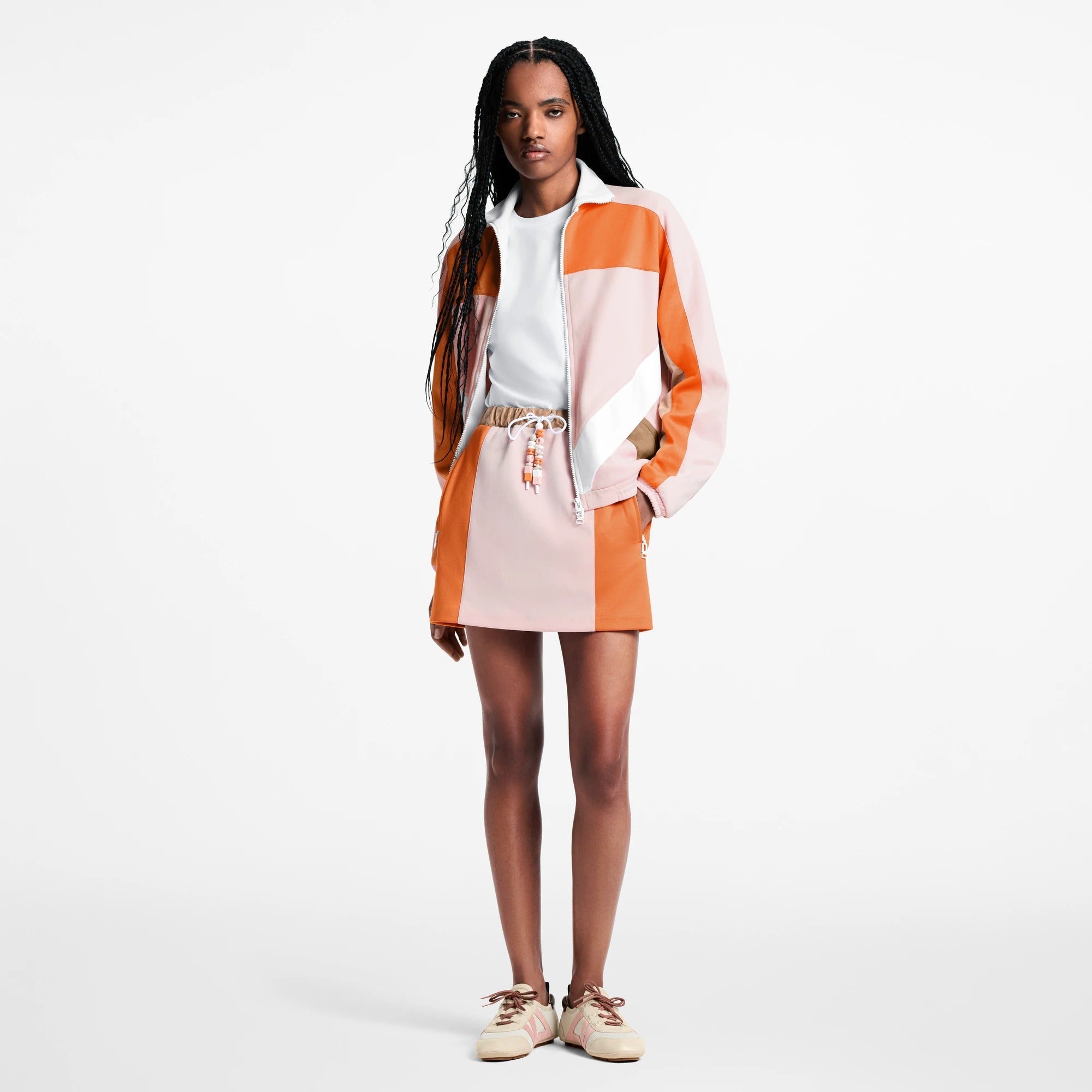 Color-Blocked Zip-Up Jacket