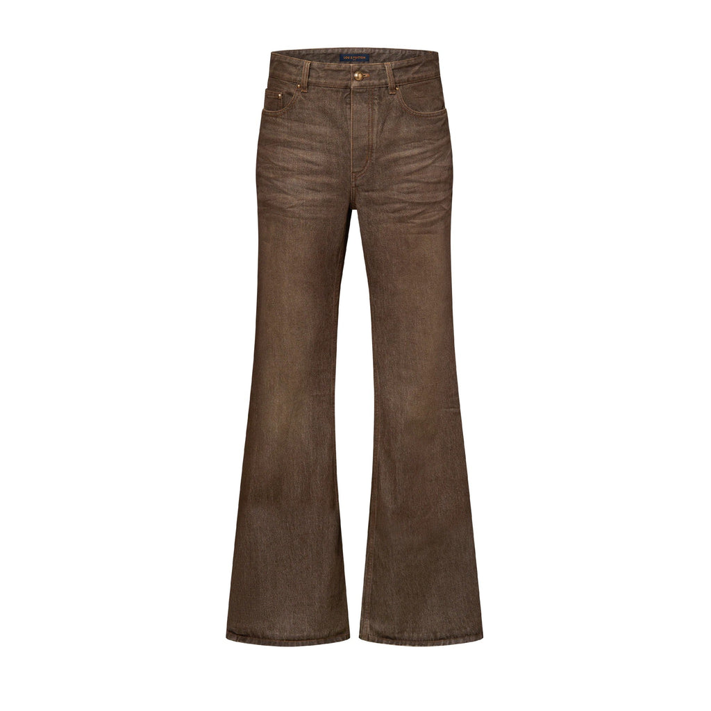 Coffee Indigo Denim Bootcut Pants
