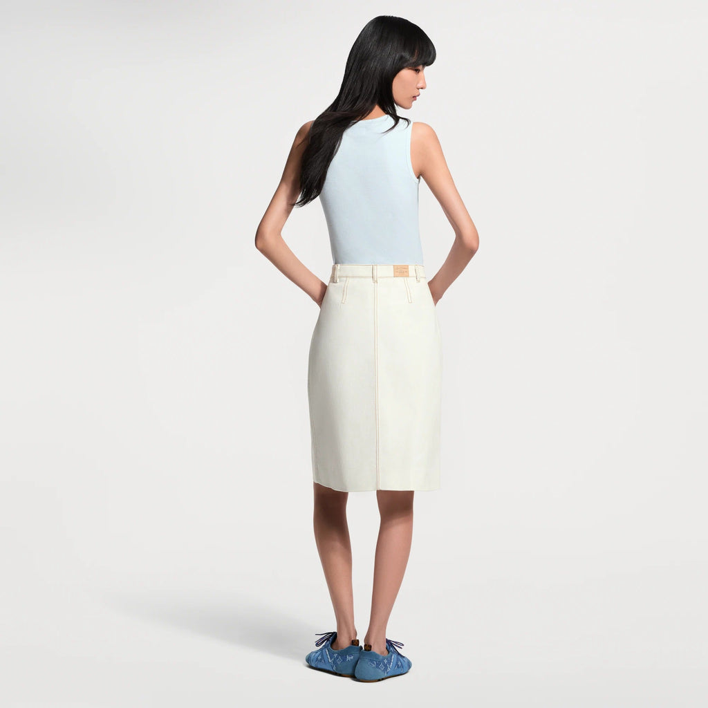 Contrast Stitch Utility Skirt