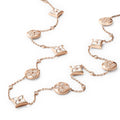 Color Blossom BB Star and Sun Multi-Motif Long Necklace, Pink Gold, White Mother-of-Pearl and Diamonds