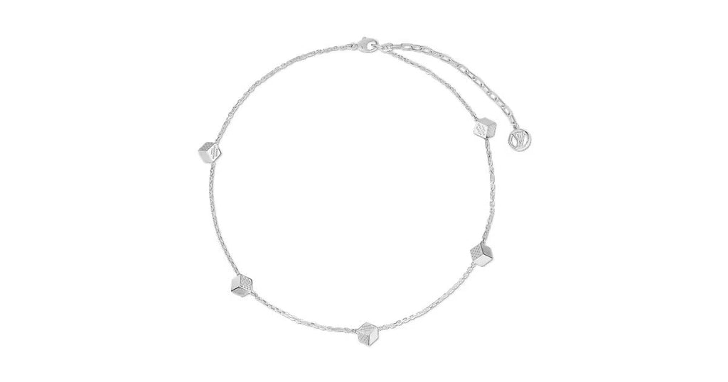 LV Cube Necklace Silver