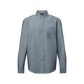 Cotton-Silk Chambray Long-Sleeved Shirt
