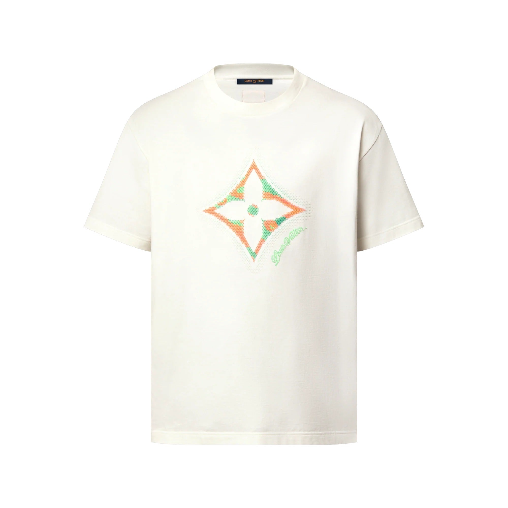 Monogram Flower 3D Gradient Print T-Shirt