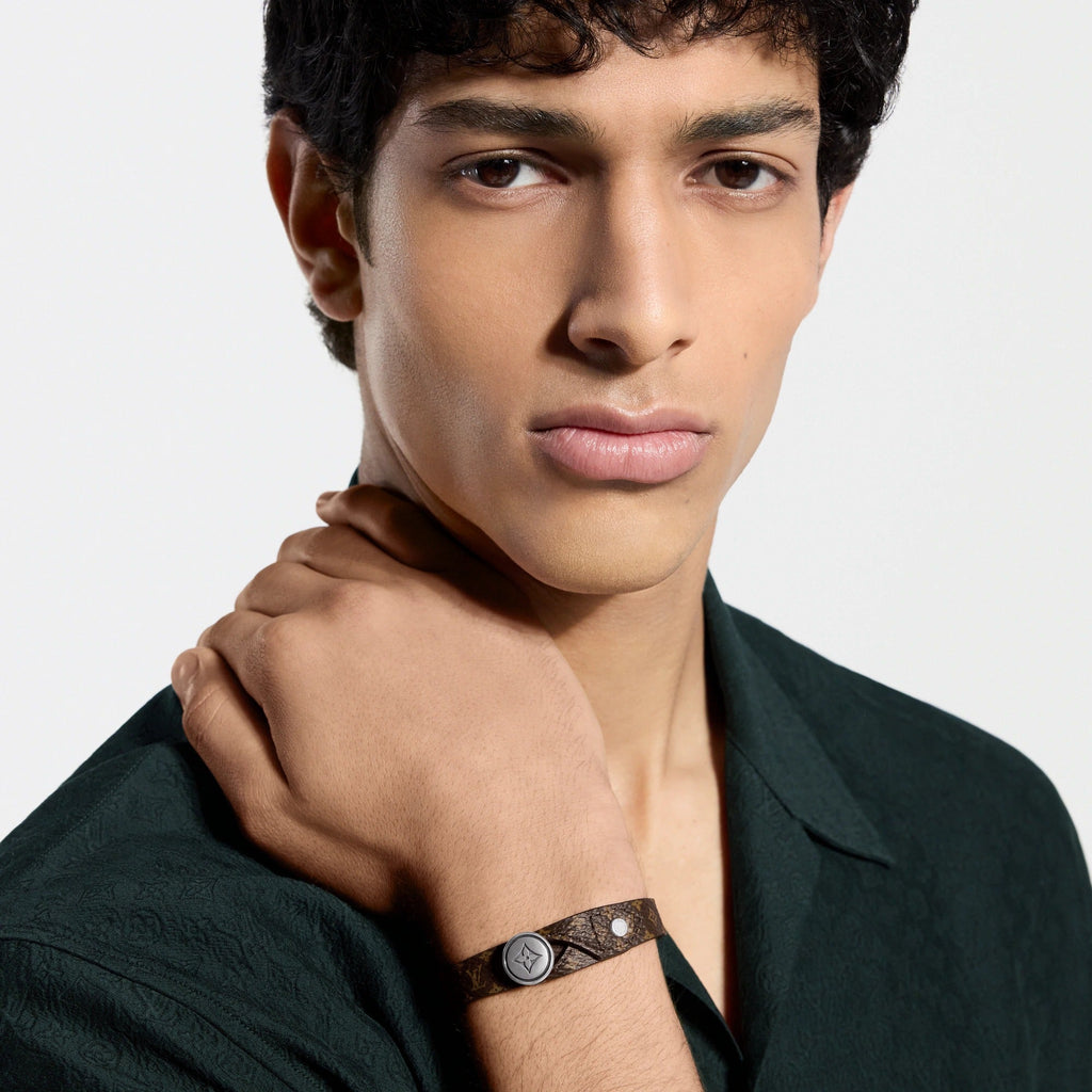LV Studs Leather Bracelet