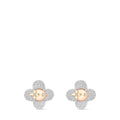 Vivienne Earrings, 3 Golds and Diamonds