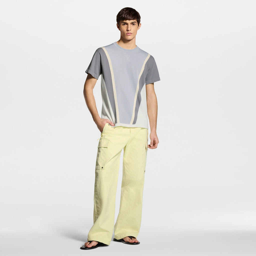 Graphic Cotton Jacquard Short-Sleeved Crewneck