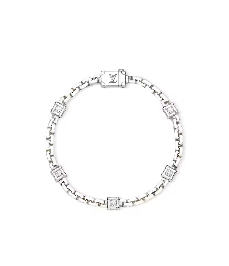 Les Gastons Vuitton Trunk Bracelet, White Gold and Diamonds