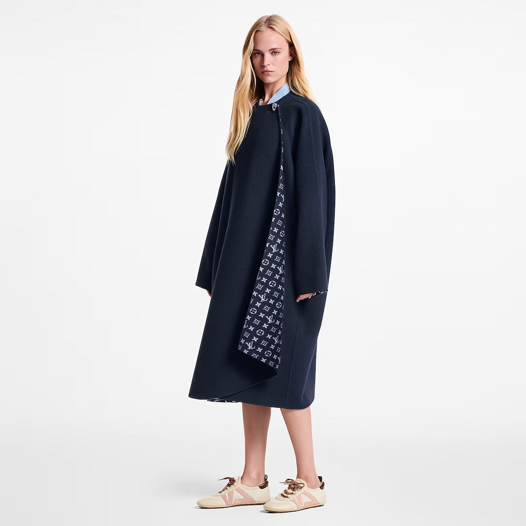 Drape Front Long Coat