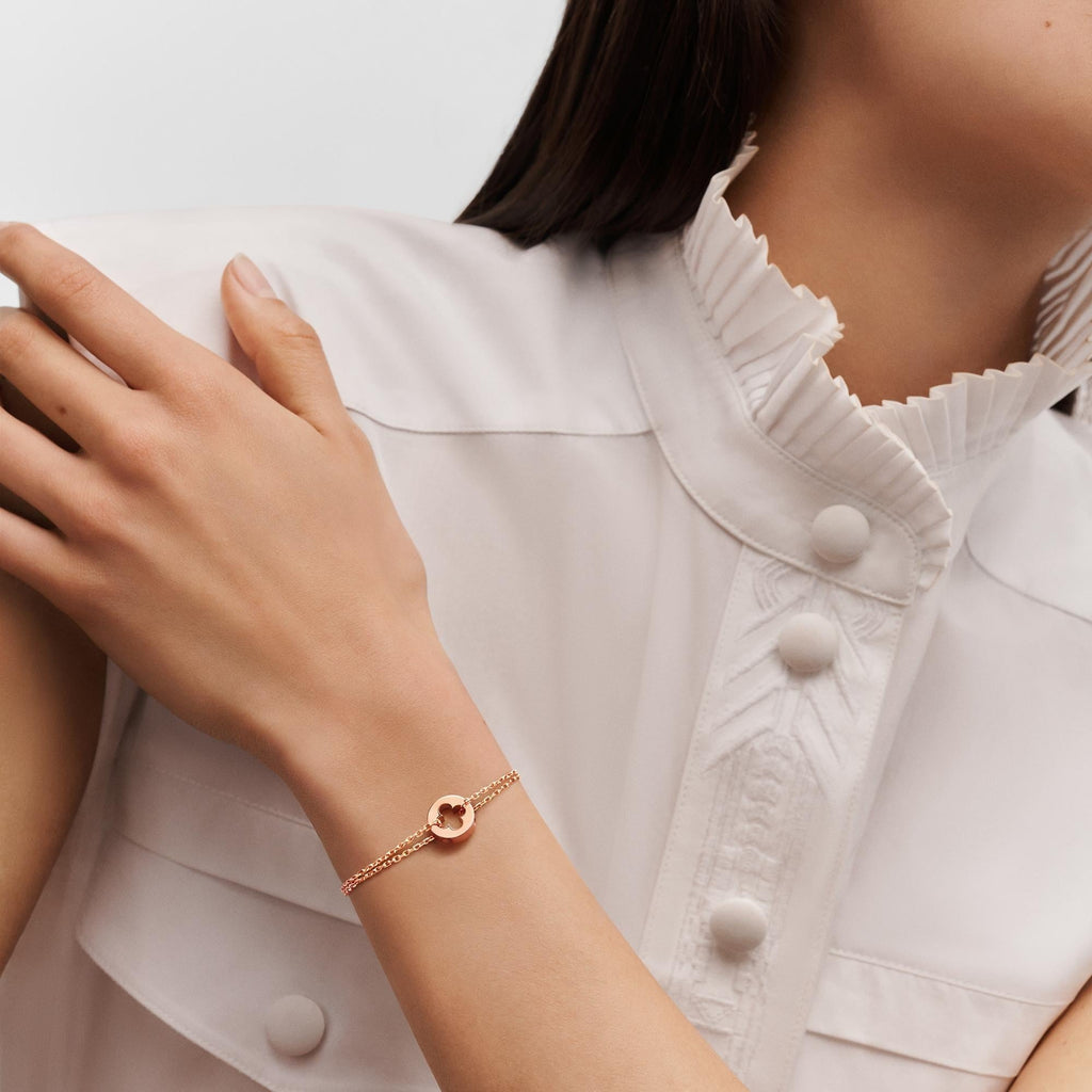 Empreinte Chain Bracelet, Pink Gold