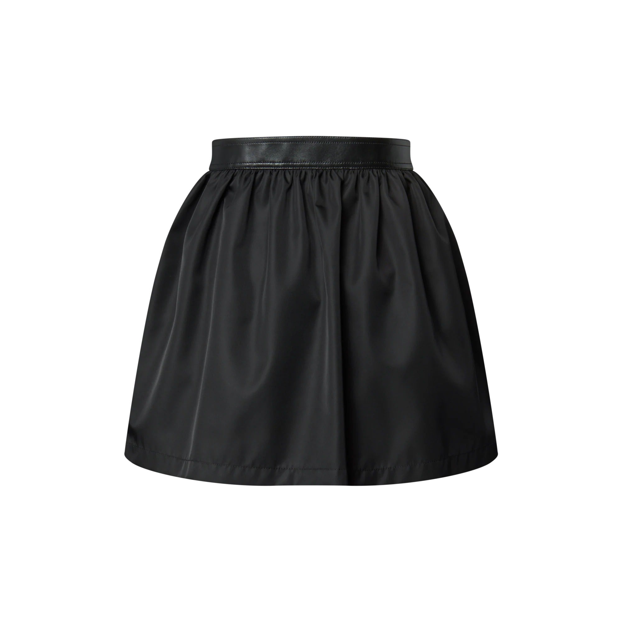 Leather Insert Mini Skirt