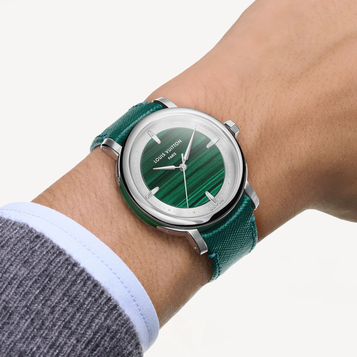 Louis Vuitton Escale, Automatic, 40mm, Platinum and malachite