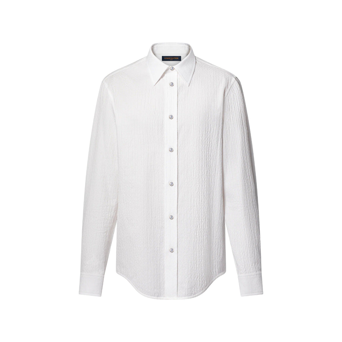 Monogram Jacquard Long-Sleeved Cotton Shirt