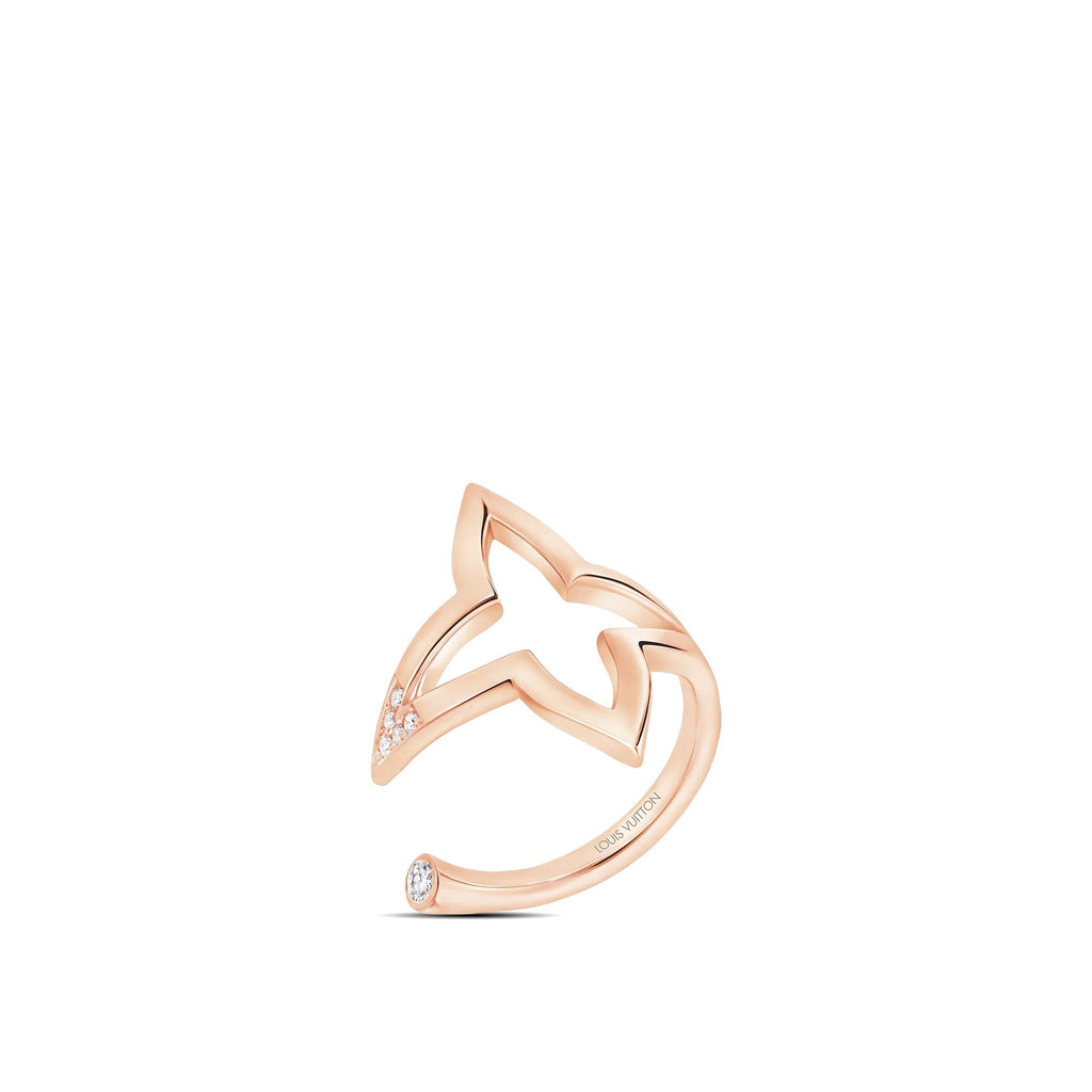 Ombre Blossom Open Ring, Pink Gold and Diamonds