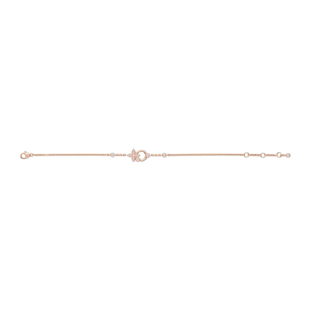 Idylle Blossom Bracelet, Pink Gold and Diamonds