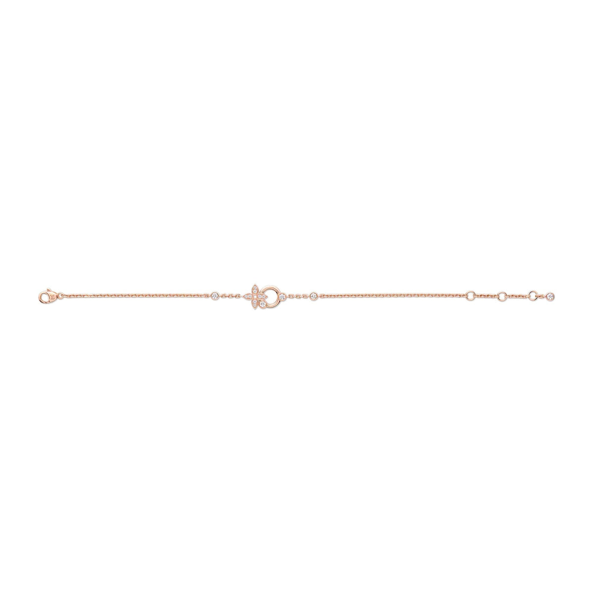 Idylle Blossom Bracelet, Pink Gold and Diamonds