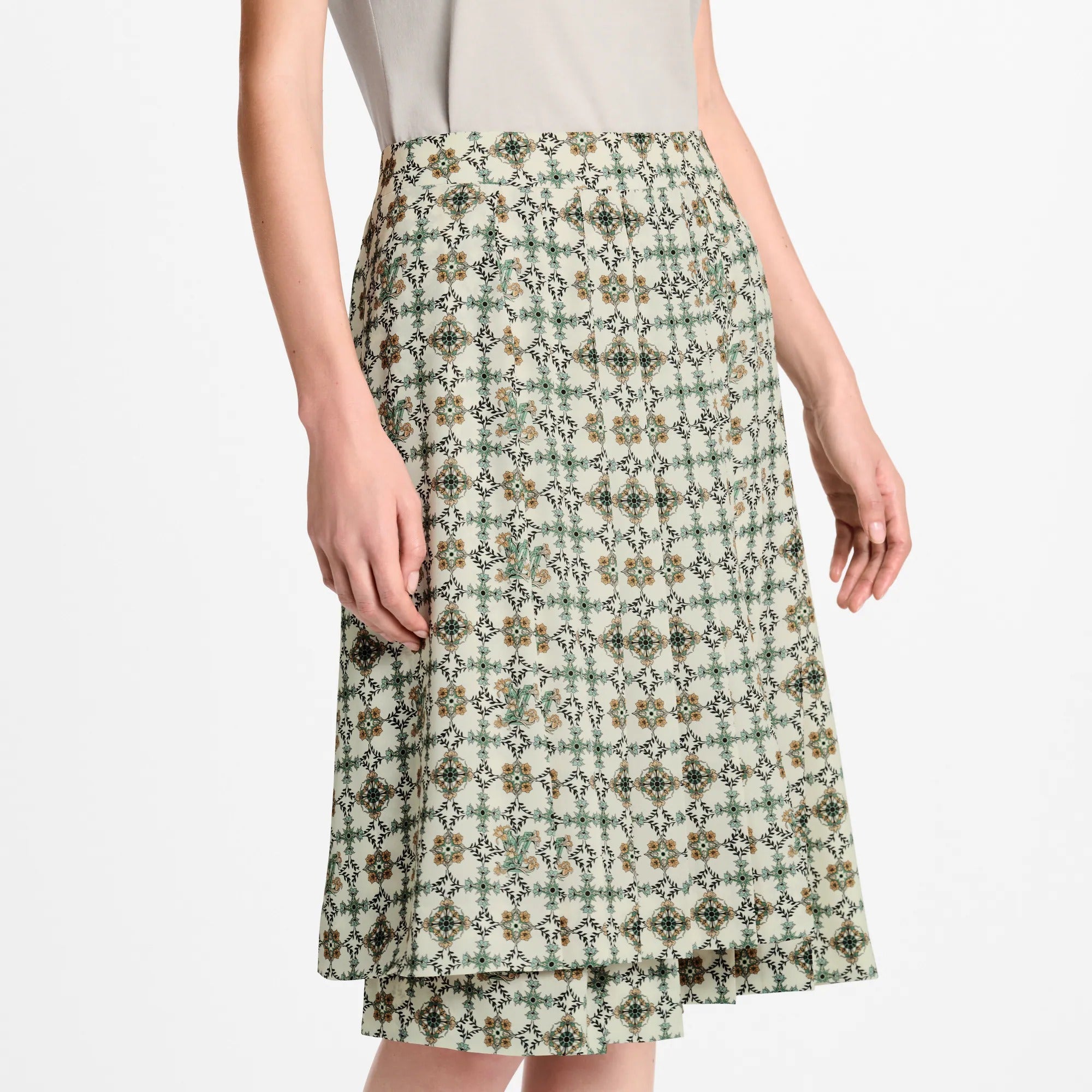 Nouveau Monogram Pleat Skirt