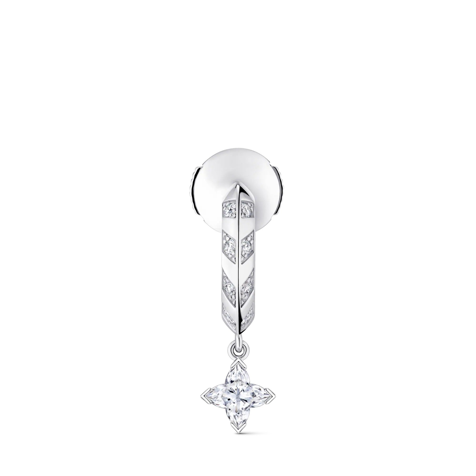 LV Diamonds Small Hoop, LV Monogram Star cut - per unit
