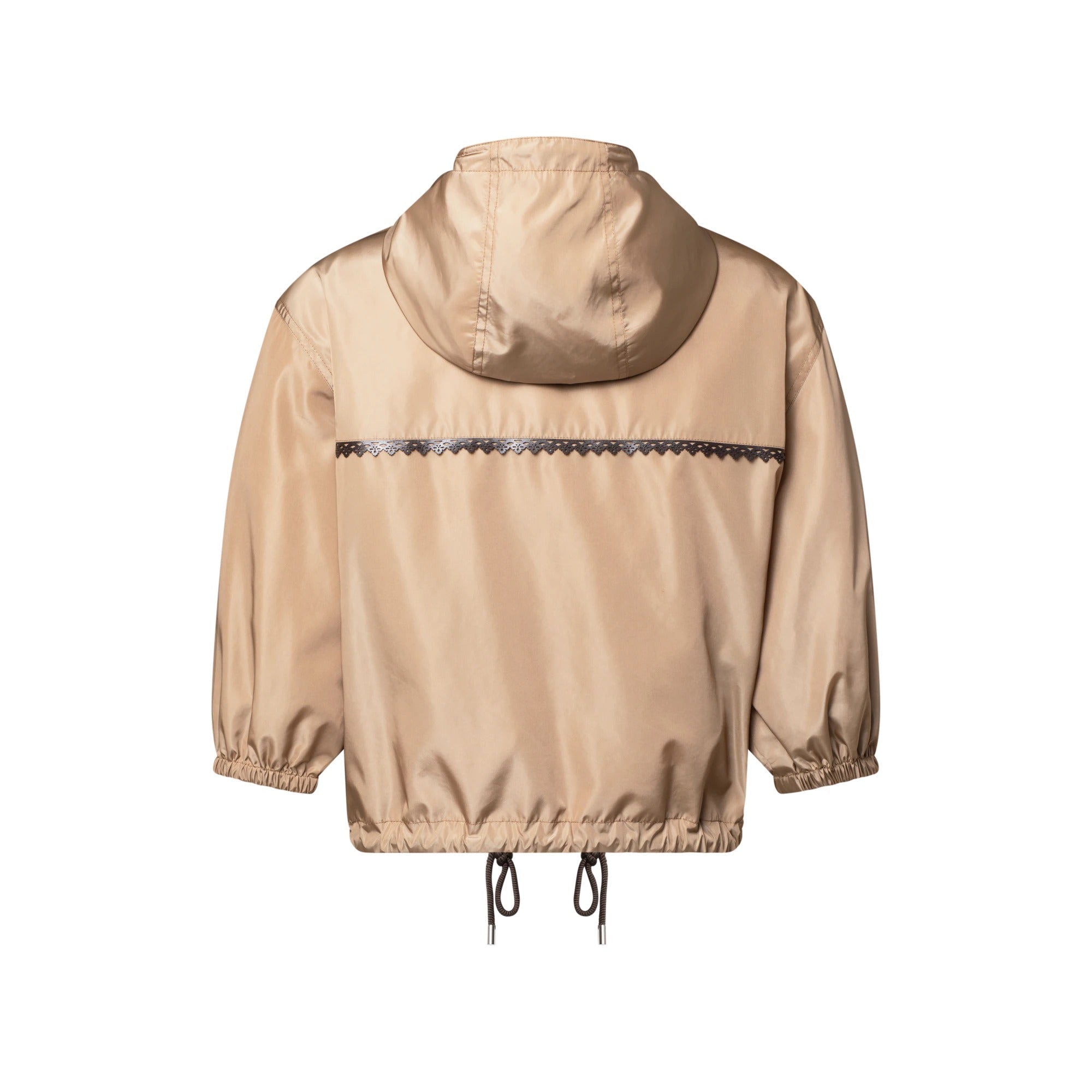 Lace Trim Hooded Parka