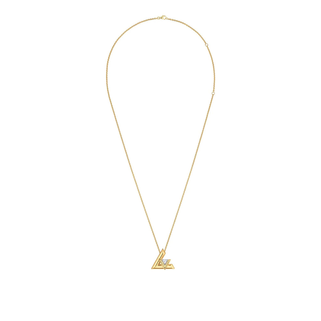 LV Volt One Large Pendant, Yellow Gold And Diamond