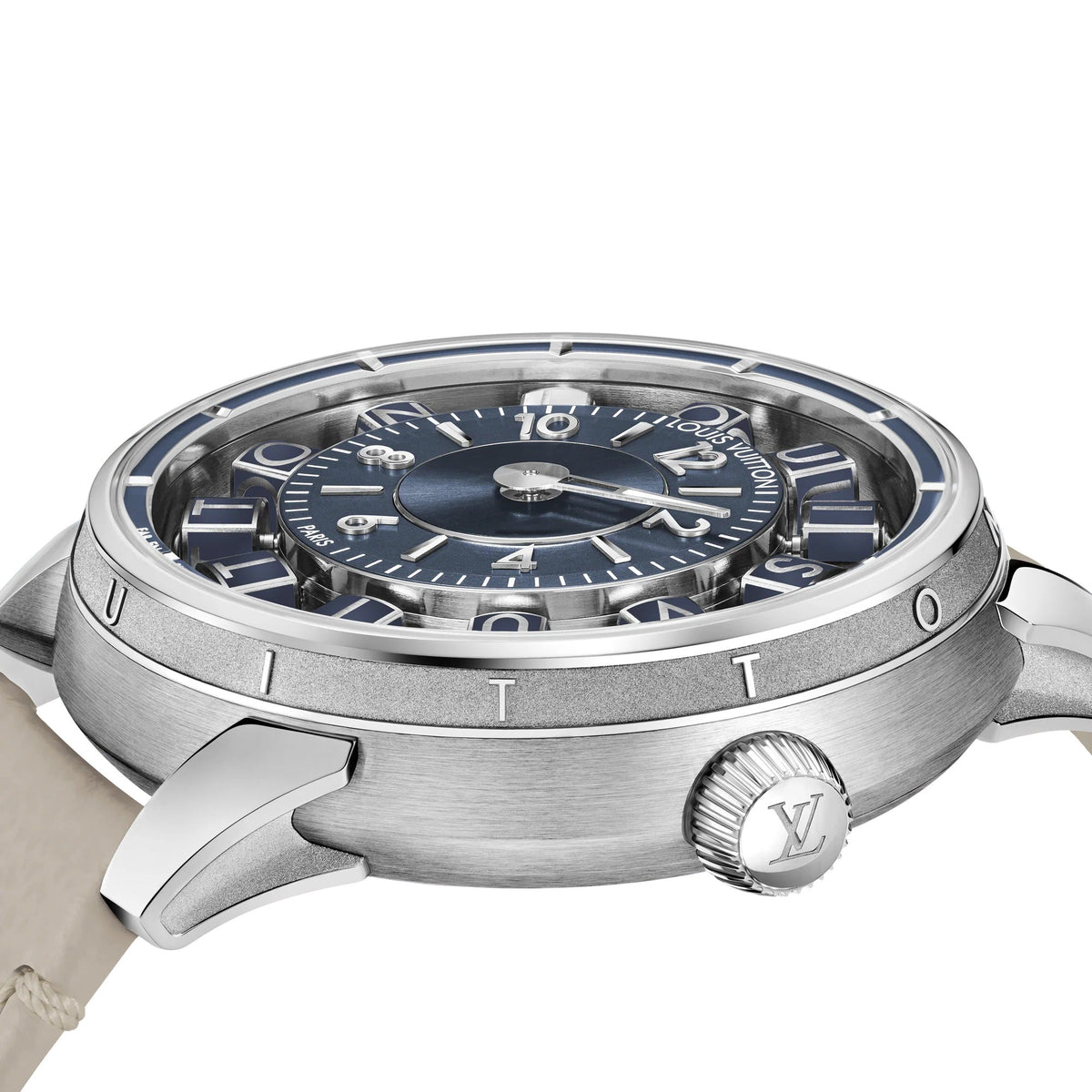 Tambour Taiko Spin Time Air, Automatic, 42.5mm, White gold