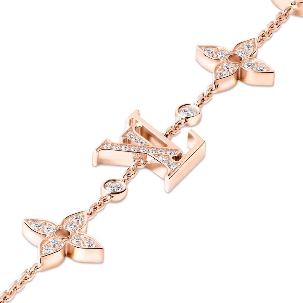 Idylle Blossom Multi-Motif Bracelet, Pink Gold and Diamonds
