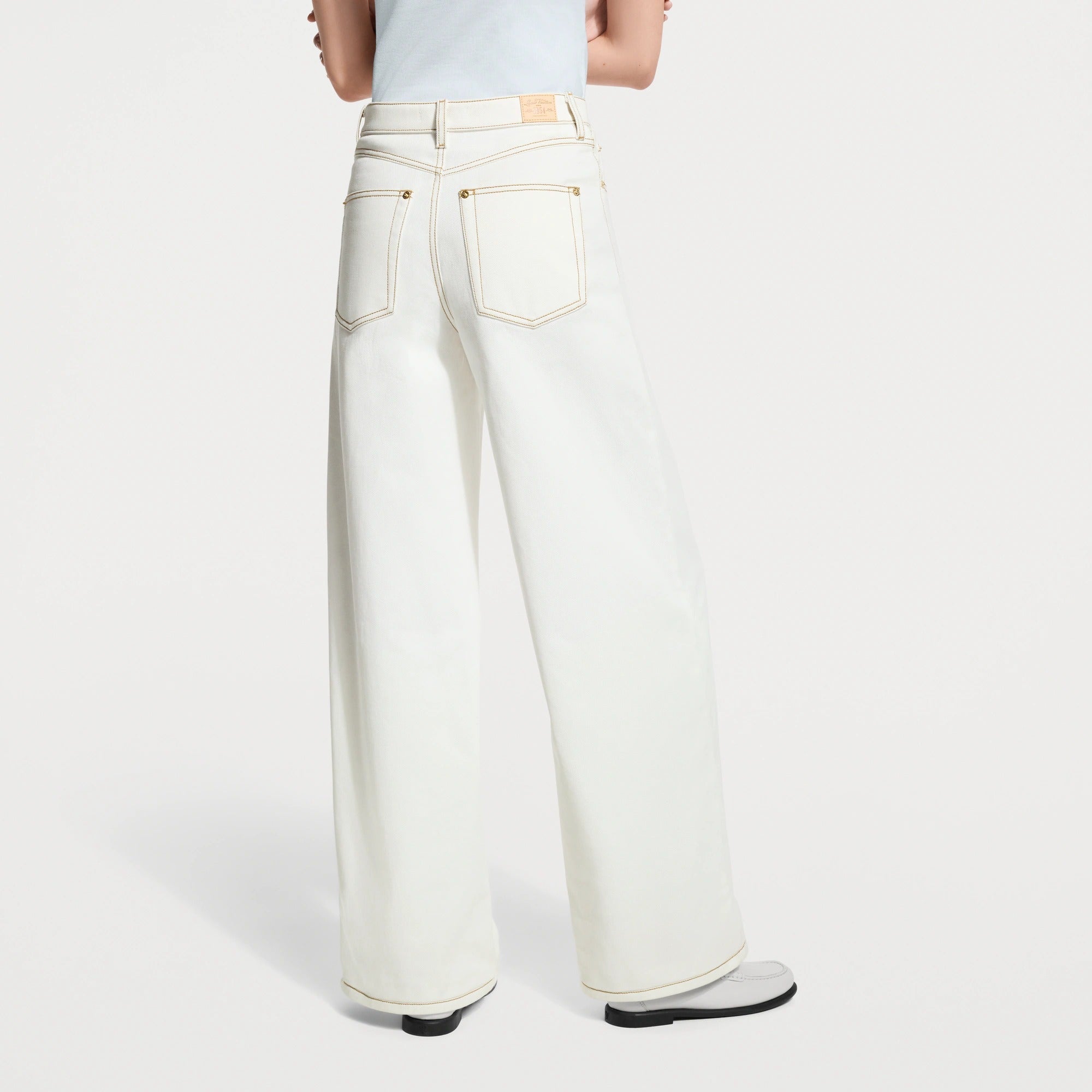 Contrast Stitch Utility Jeans
