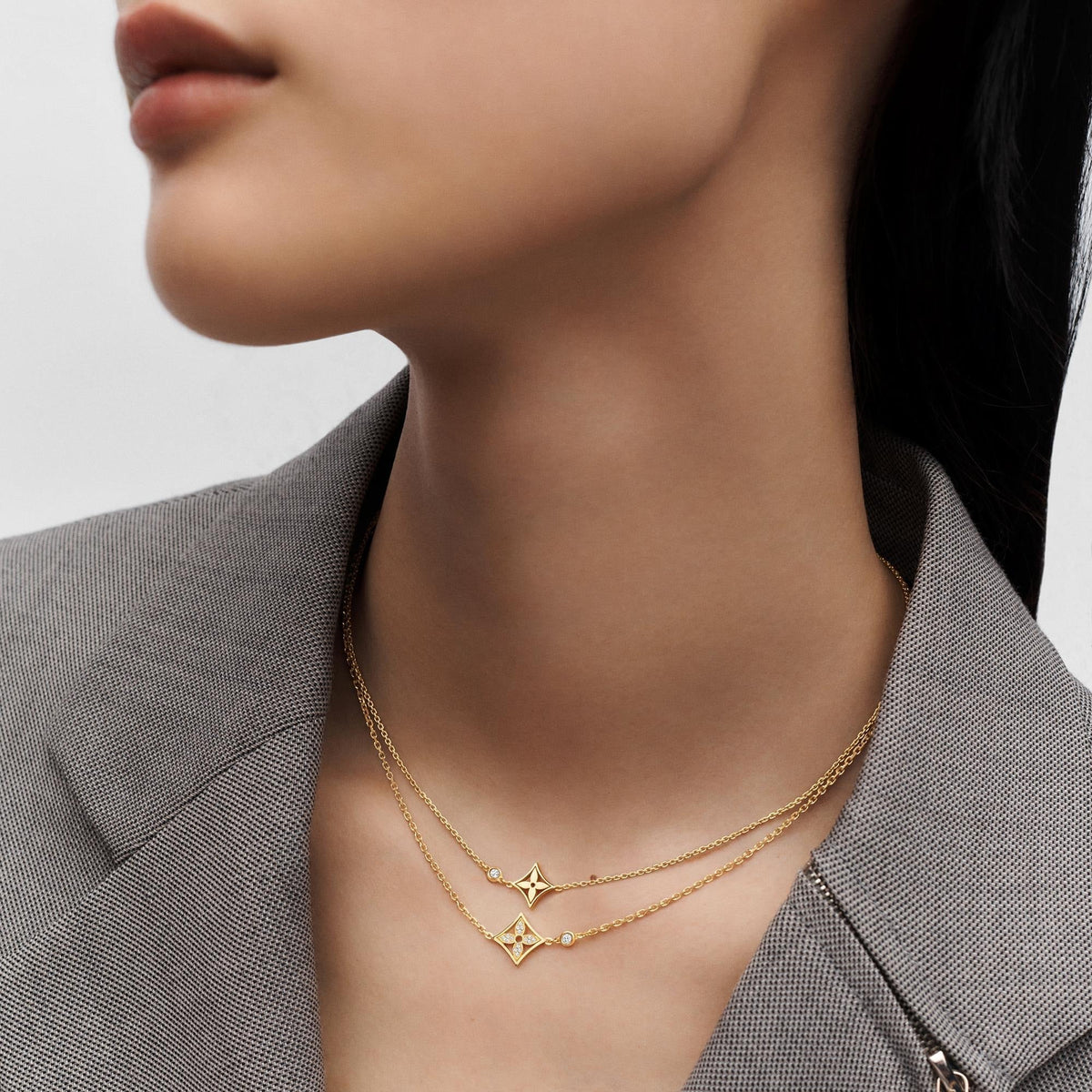 Idylle Blossom Pendant, Yellow Gold And Diamonds