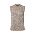 Sleeveless Tweed Knit Pullover