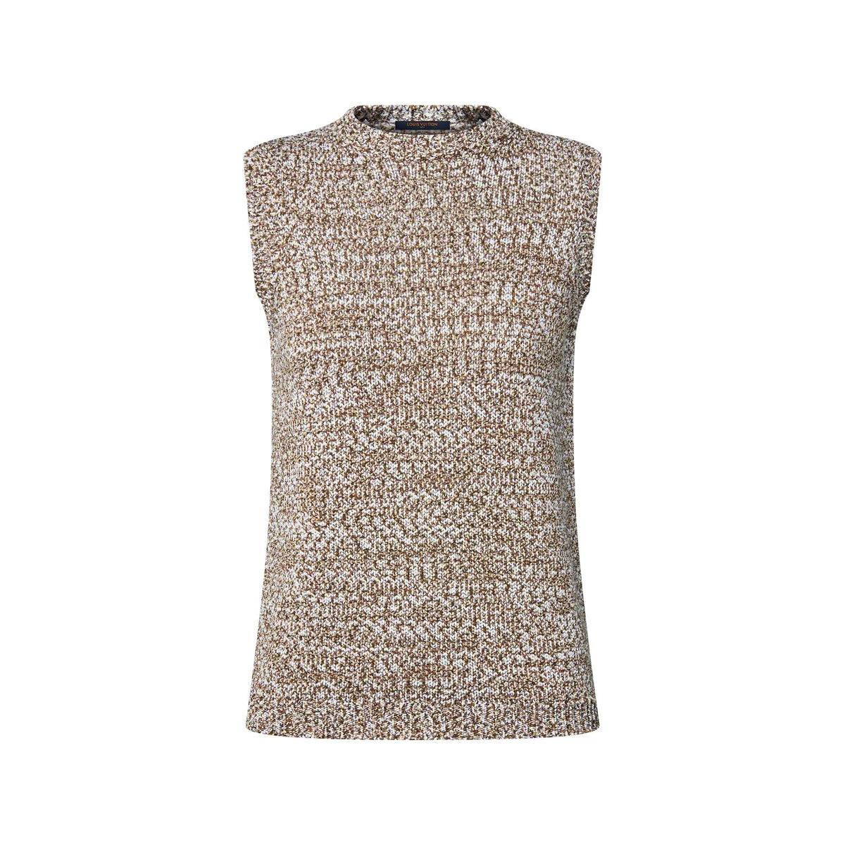 Sleeveless Tweed Knit Pullover