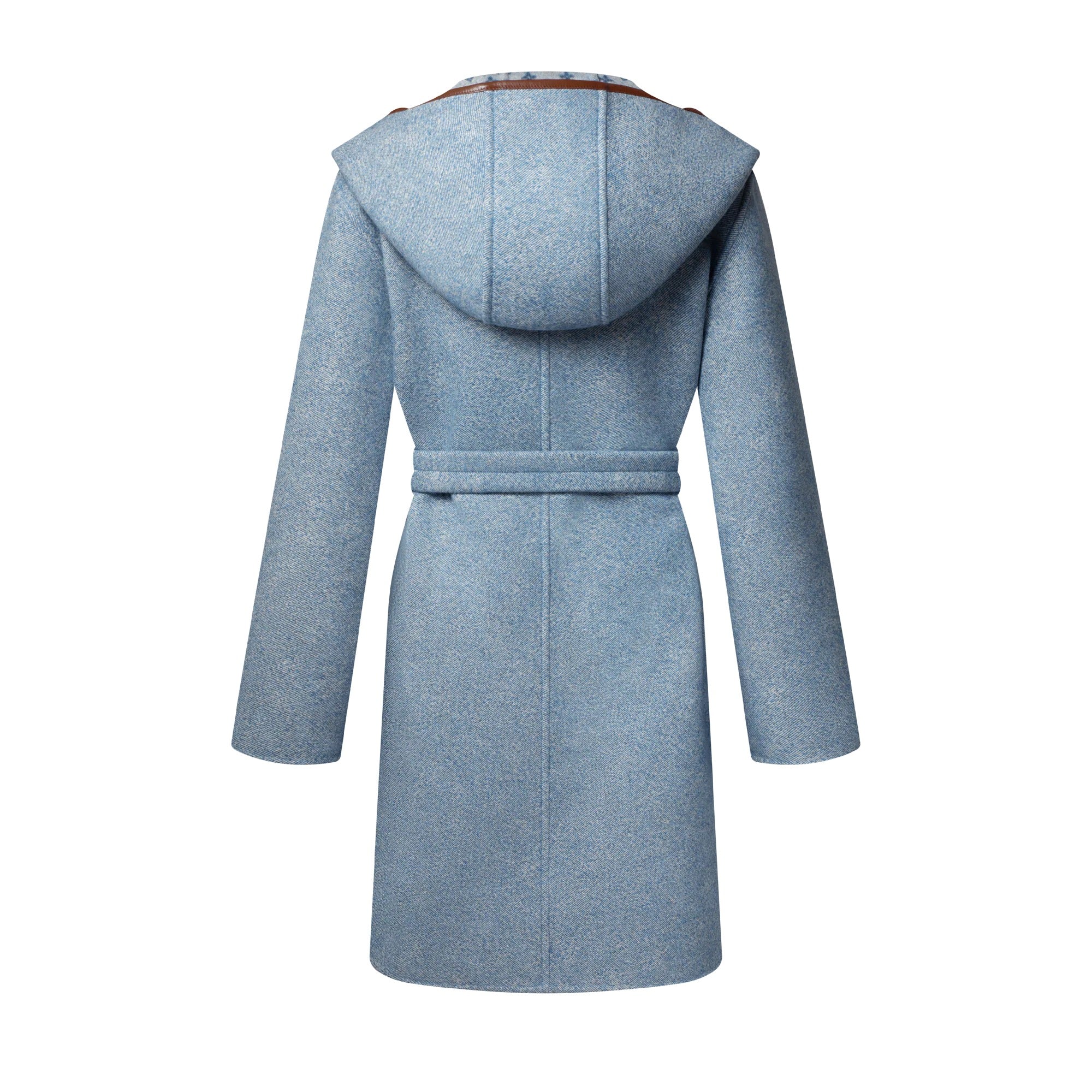 Reversible Signature Hooded Wrap Coat