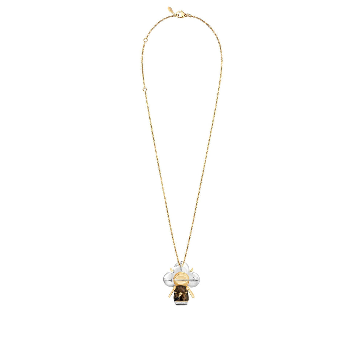 Vivienne Ox Pendant, 3 Golds, Lacquer, Diamonds & Colored Gemstones