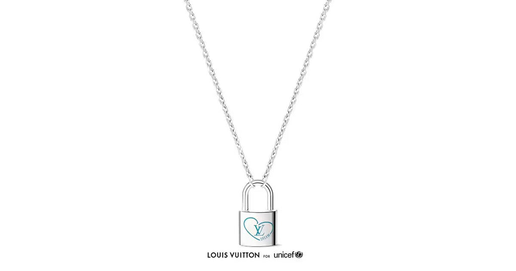 Silver Lockit x Felix Lee Pendant, Sterling Silver and Blue Lacquer