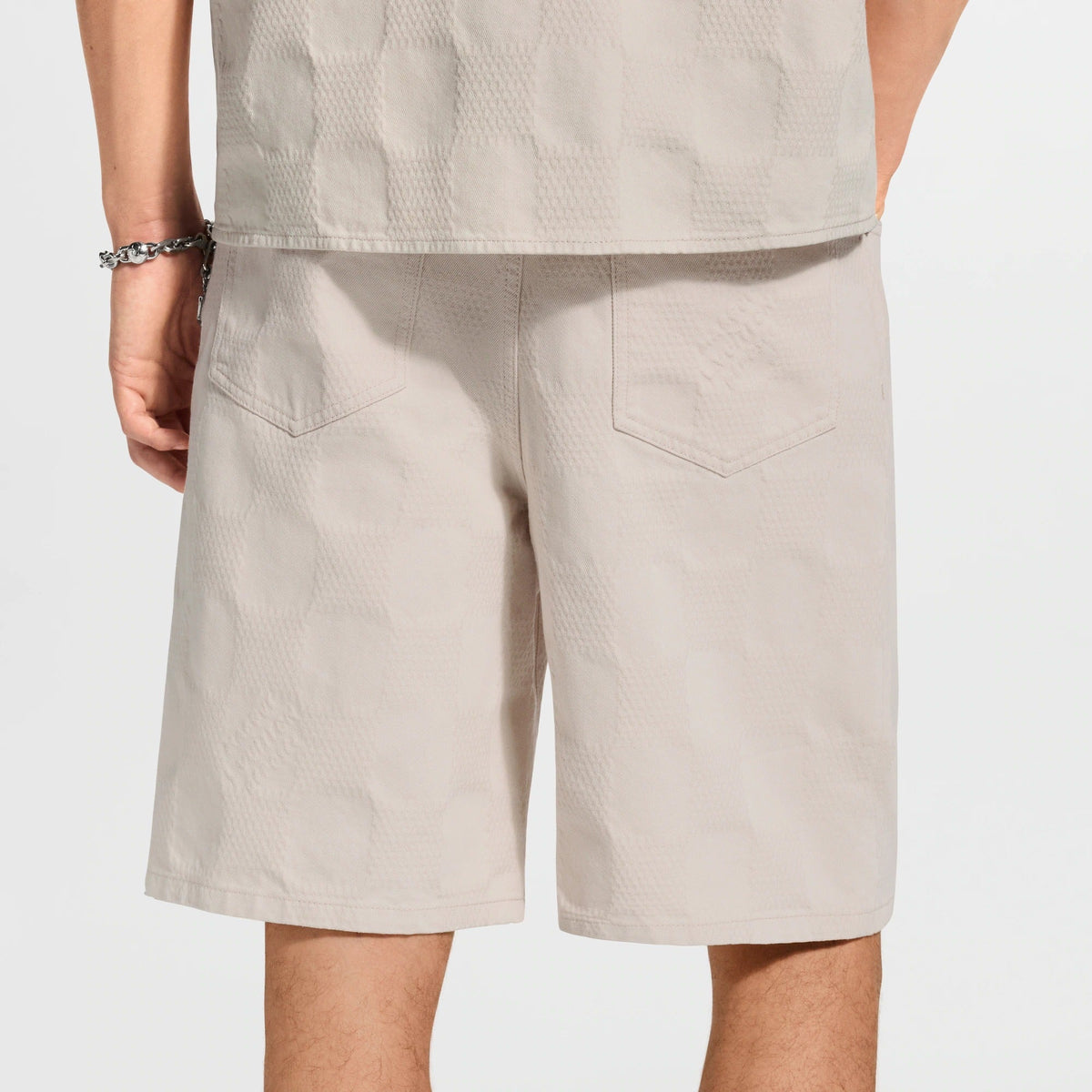 Damier 3D Light Denim Shorts
