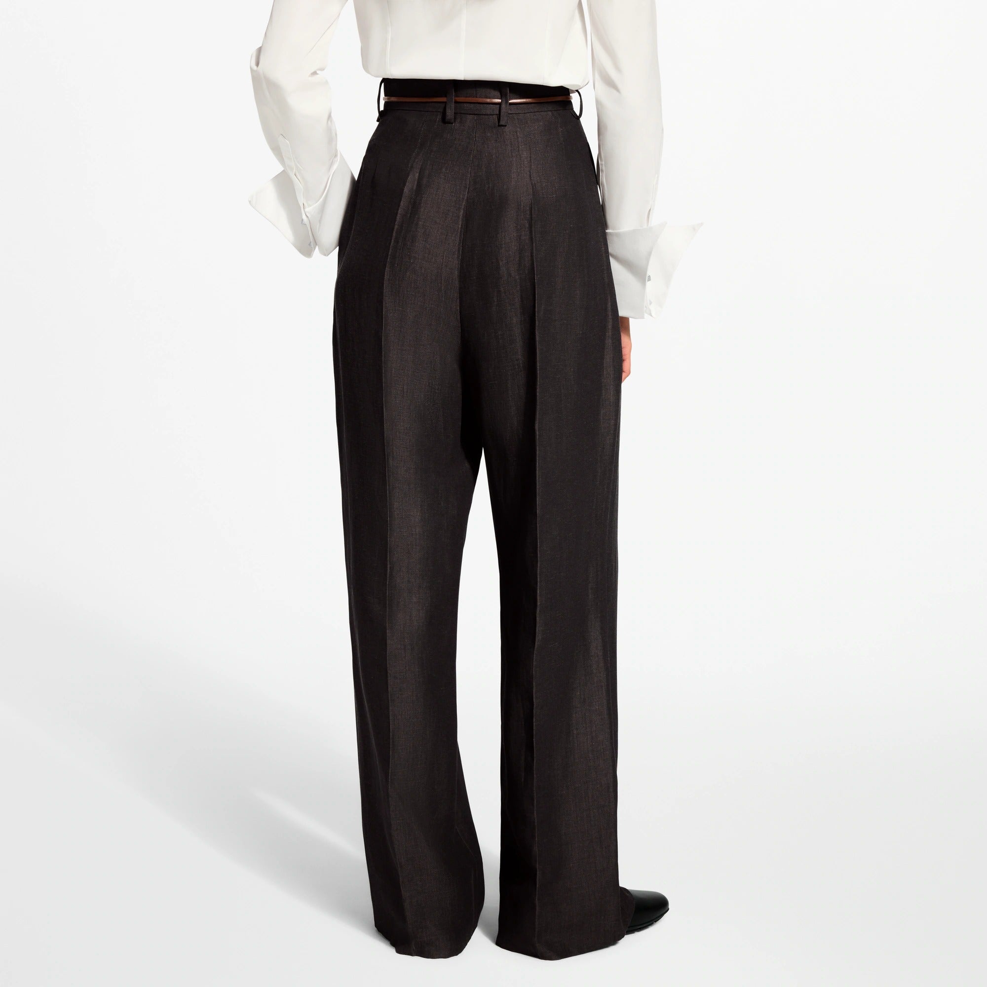 Cord Belt Tailored Pants