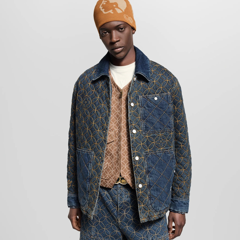 Embroidered Denim Blouson