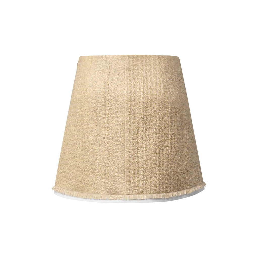 Woven-Effect Tweed Mini Skirt