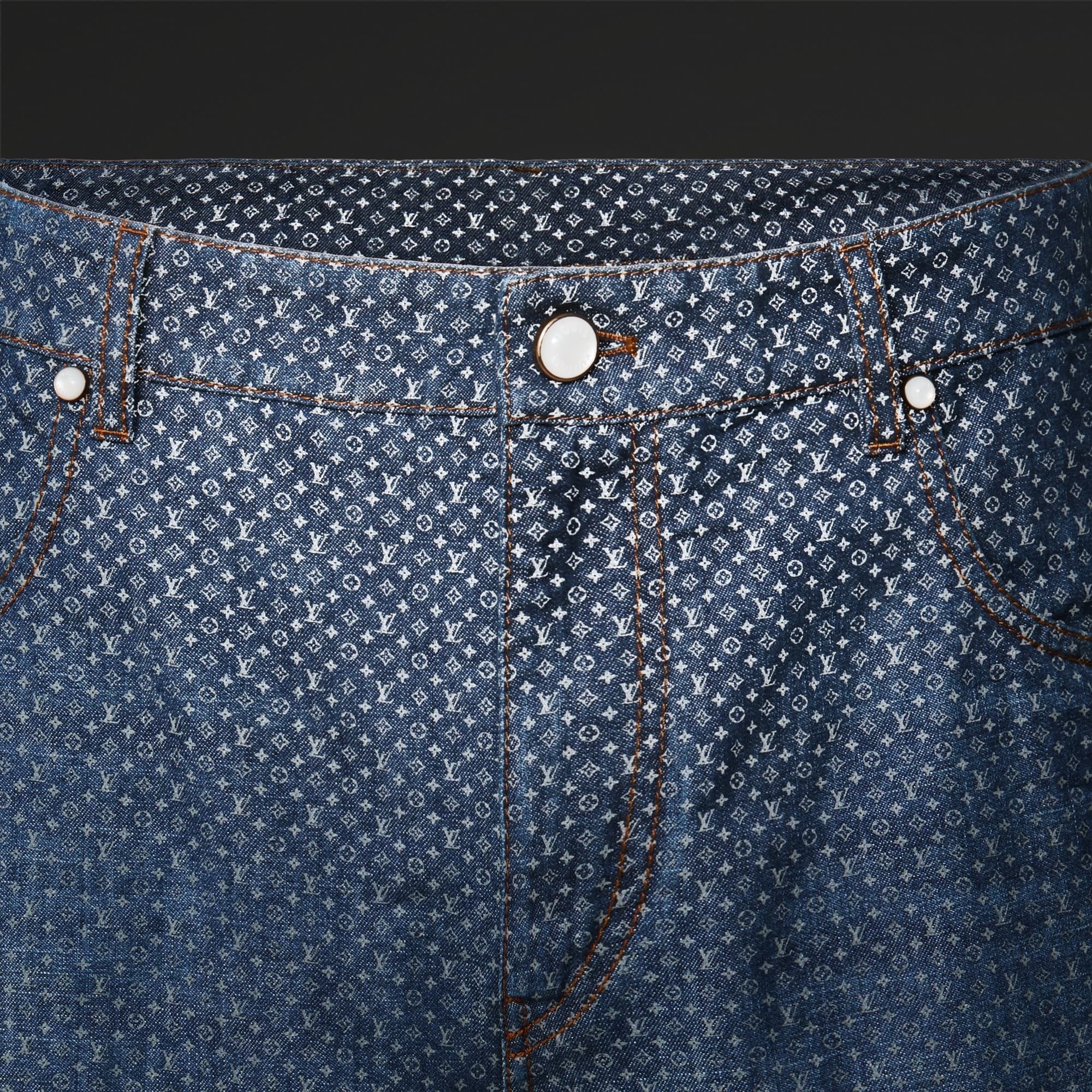 Reflective Nanogram Denim Skate Pants
