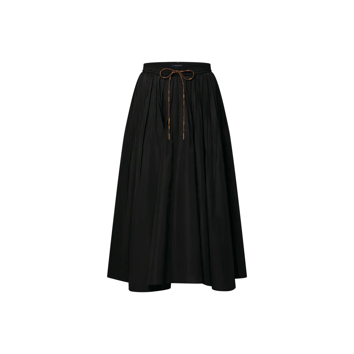 Drawstring Plissé Skirt