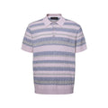 Stripy Cable-Knit Polo Shirt