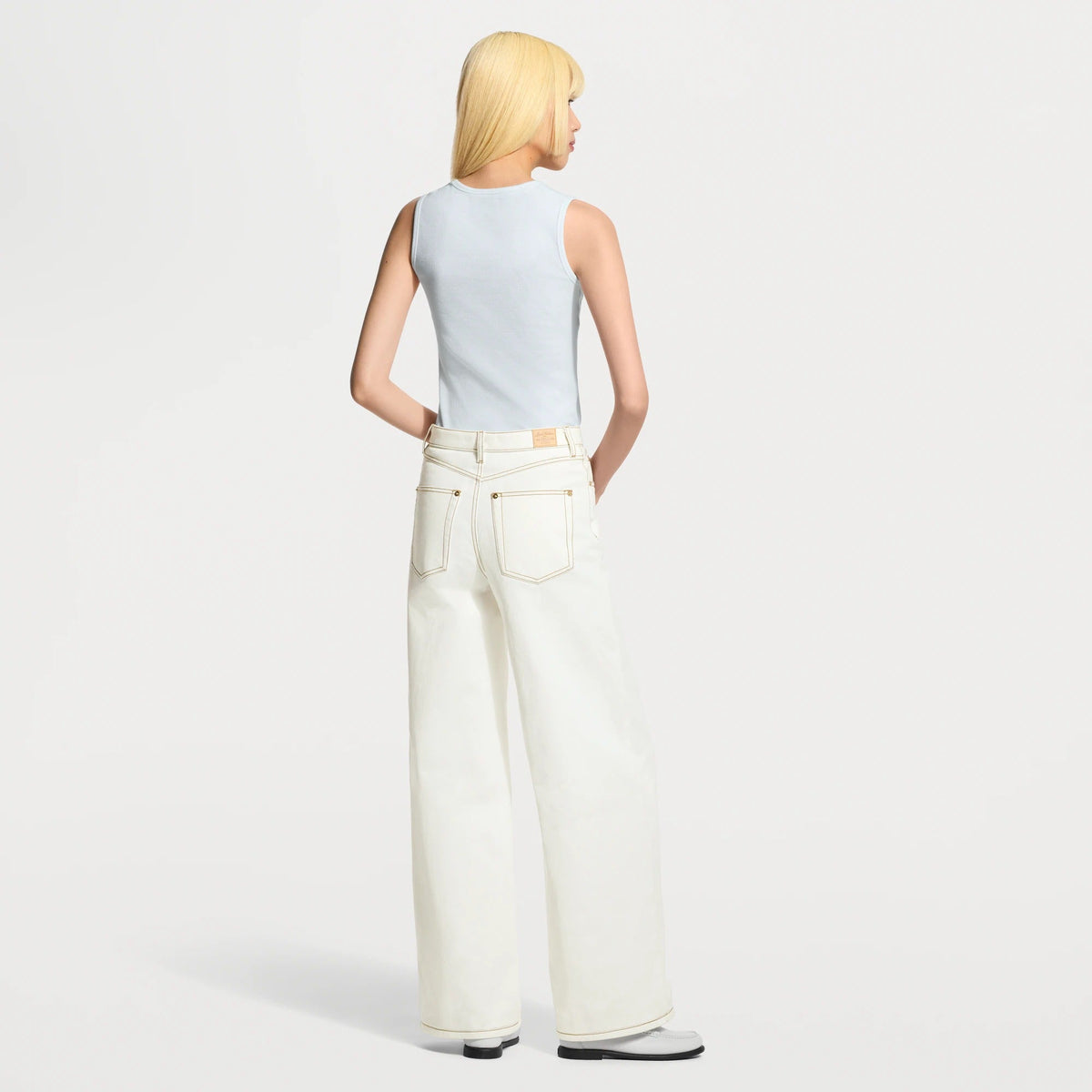 Contrast Stitch Utility Jeans