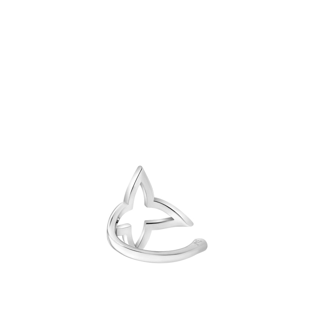 Ombre Blossom Open Ring, White Gold and Diamonds