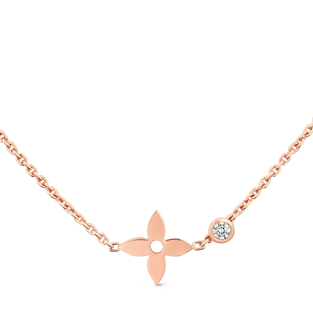 Idylle Blossom pendant, pink gold and diamond