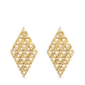 LV Volt Mesh Earrings, Yellow Gold And Diamonds