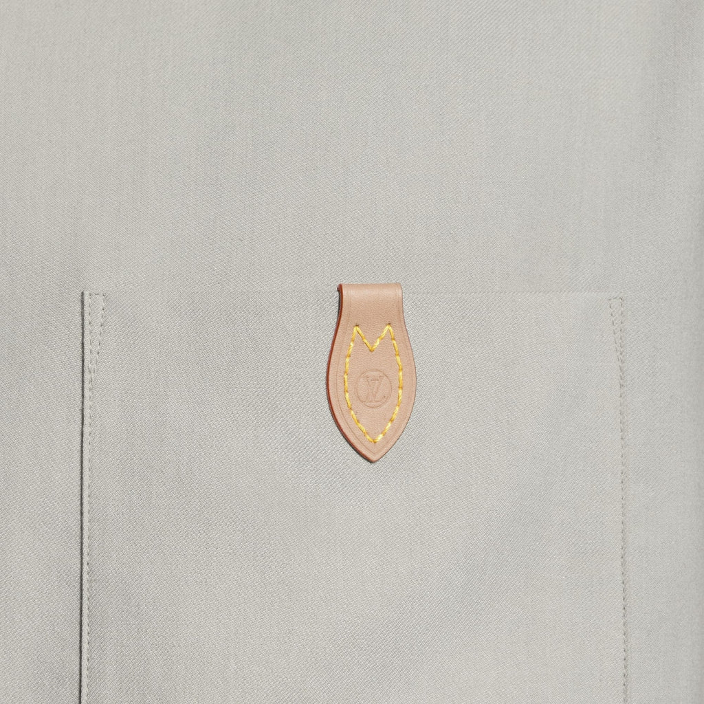 Short-Sleeved Silk, Cotton And Cashmere-Blend Open Collar Shirt