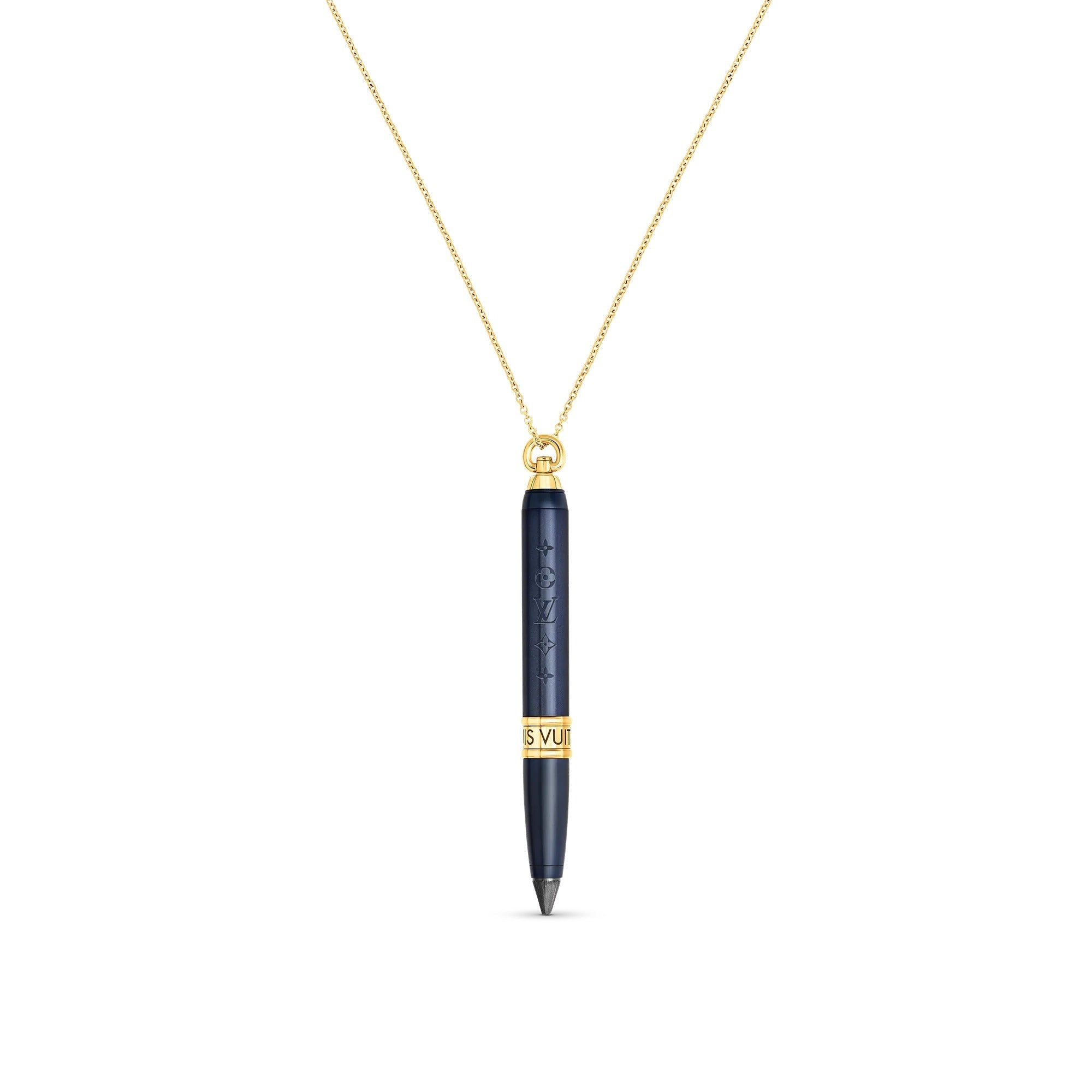 Les Gastons Vuitton Designer Pendant, Yellow Gold and Blue Titanium