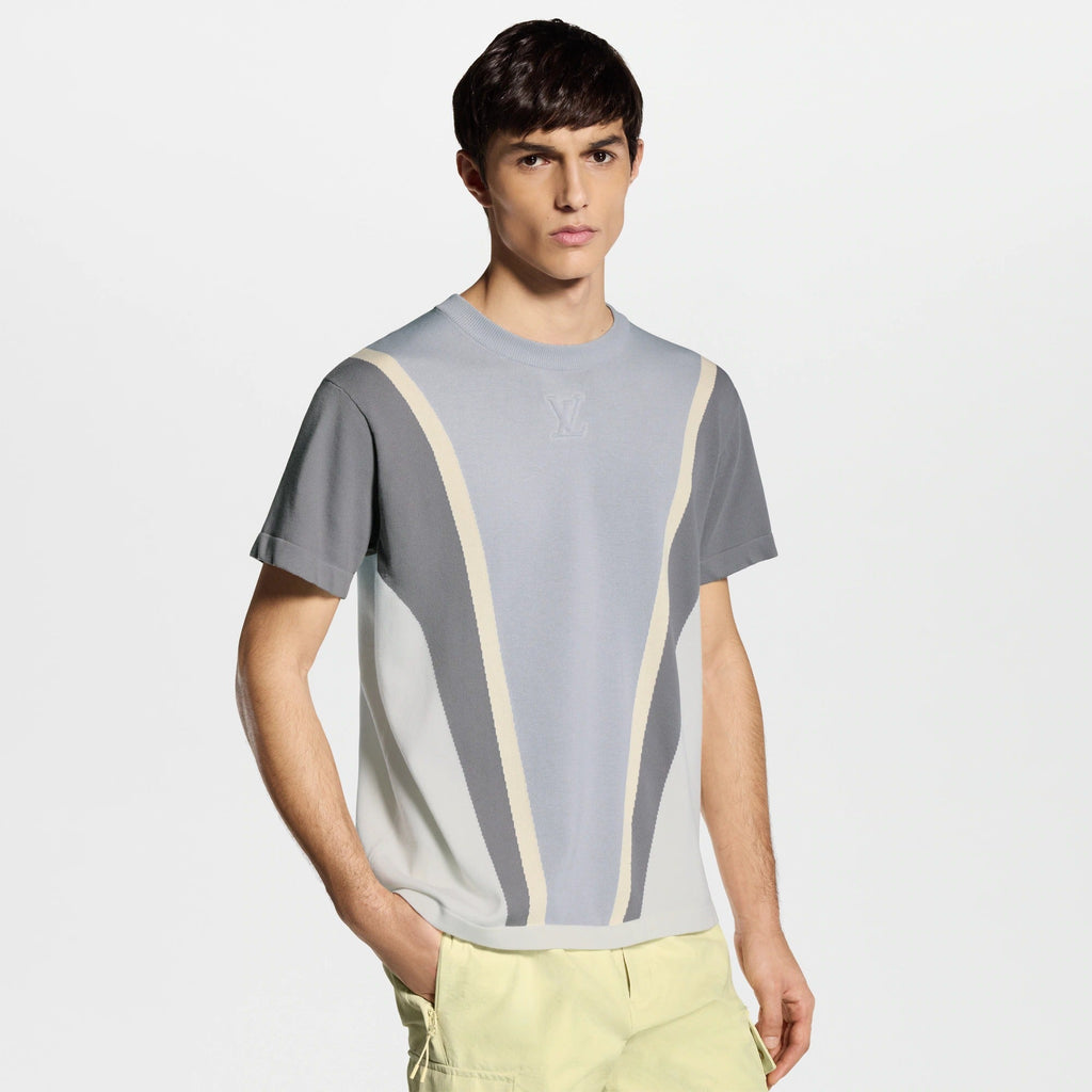 Graphic Cotton Jacquard Short-Sleeved Crewneck